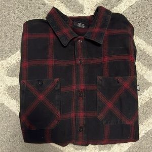 Plaid cotton button down shirt